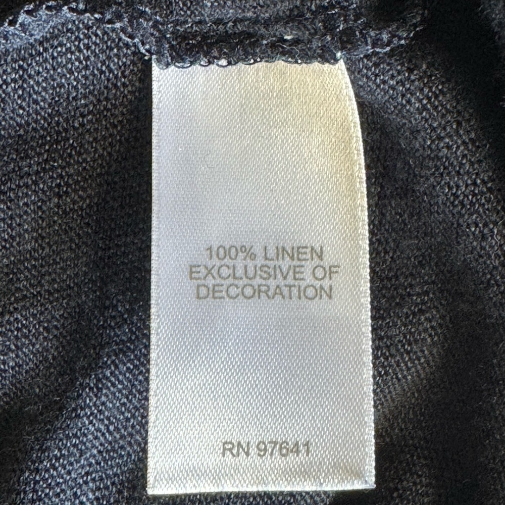 J. Jill Navy Blue V Neck Linen Knit Top Size M - Picture 7 of 9
